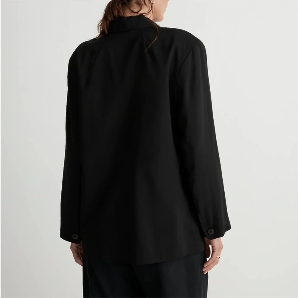 NEW WITH TAGS Madewell True Black Relaxed Softdrape‎ Blazer Medium NJ736